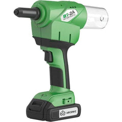 Marson - All up to 3/16" Closed End Rivet Capacity , 2,248 Lb Pull Force Cordless Electric Riveter - 0.83" Stroke Length, 14.4 Volt, Mandrel Collection, Battery Included - All Tool & Supply