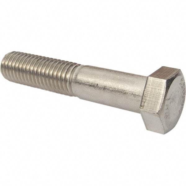 Value Collection - 7/8-9 3-1/4" Long Hex Head Cap Screw - Partially Threaded, 316 Stainless Steel, Uncoated - All Tool & Supply