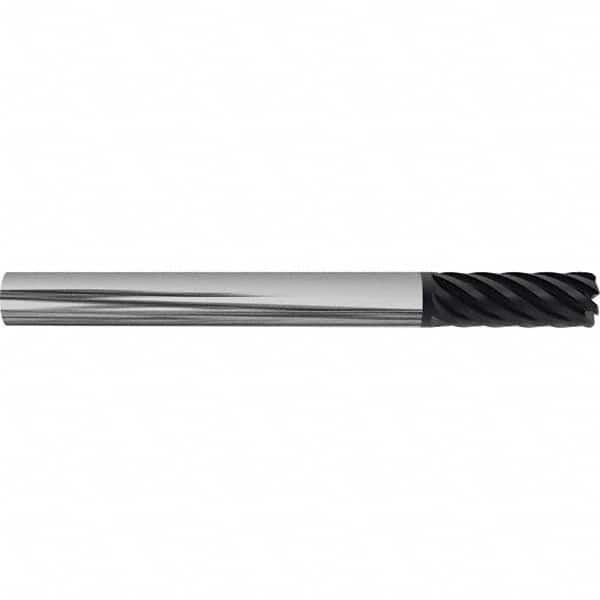 Accupro - 3/8" Diam 7 Flute Solid Carbide 0.03" Corner Radius End Mill - All Tool & Supply