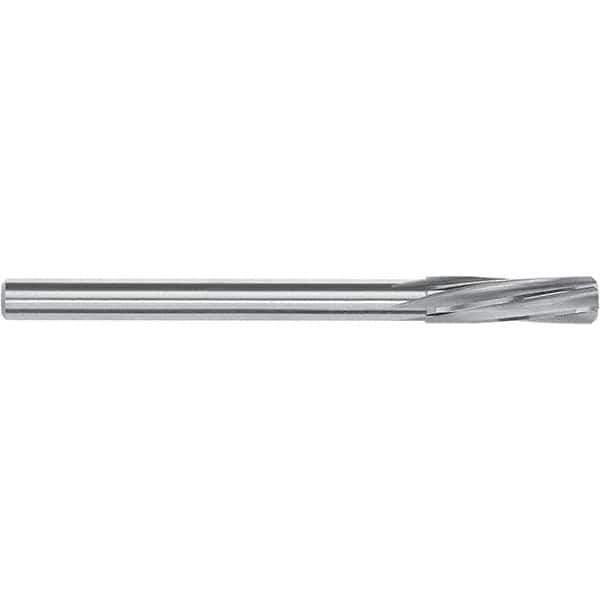 Magafor - 11.99mm Solid Carbide 6 Flute Chucking Reamer - Spiral Flute, 12mm Straight Shank, 44mm Flute Length, 151mm OAL - All Tool & Supply