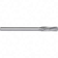 Chucking Reamer: 0.3933″ Dia, 5.236″ OAL, 1.496″ Flute Length, Straight Shank, Solid Carbide 6 Flute, RH