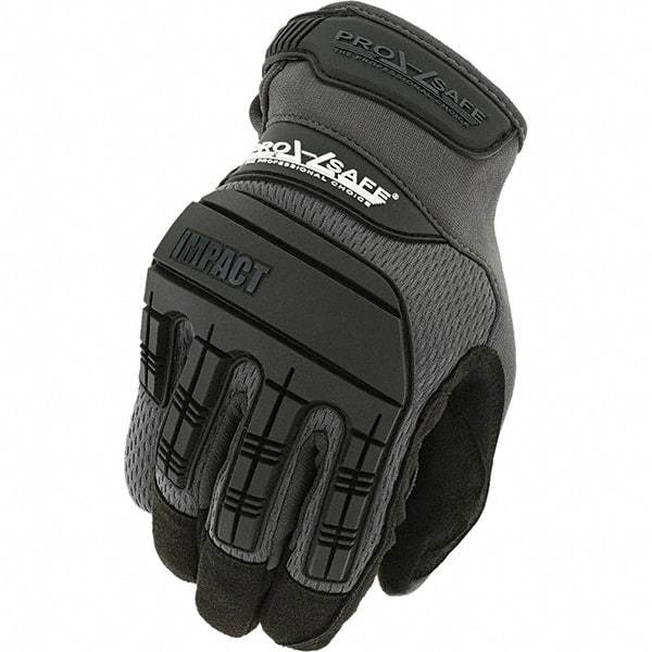 PRO-SAFE - Size XL (11) Work Gloves - For General Purpose, Uncoated, Hook & Loop Cuff, Full Fingered, Black, Paired - All Tool & Supply