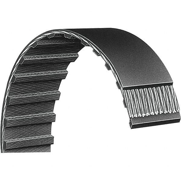 Bando - Section H, 3" Wide, 39" Outside Length, Timing Belt - Neoprene Rubber, Black, Series H, No. 390H300 - All Tool & Supply