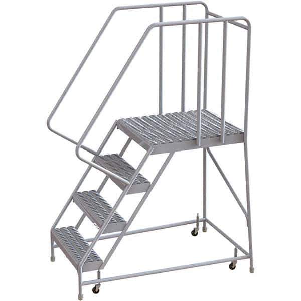 TRI-ARC - Rolling & Wall Mounted Ladders & Platforms Type: Rolling Warehouse Ladder Style: Rolling Safety Ladder - All Tool & Supply