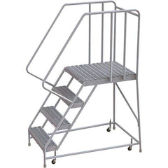 TRI-ARC - Rolling & Wall Mounted Ladders & Platforms Type: Rolling Warehouse Ladder Style: Rolling Safety Ladder - All Tool & Supply