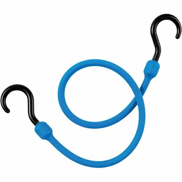 The Perfect Bungee - Bungee Cord with Molded Nylon Hook End - 24" OAL, Blue - All Tool & Supply