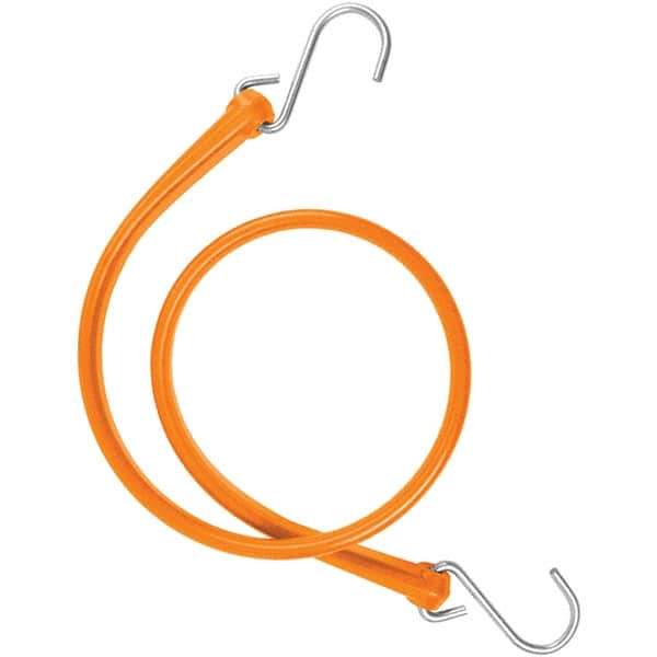 The Perfect Bungee - Heavy Duty Bungee Strap with Triangulated Galvanized S Hook - 36" OAL, Safety Orange - All Tool & Supply