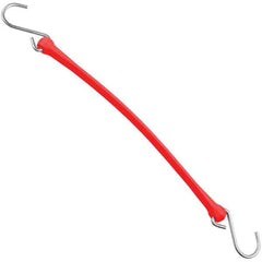 The Perfect Bungee - Heavy Duty Bungee Strap with Triangulated Galvanized S Hook - 18" OAL, Red - All Tool & Supply