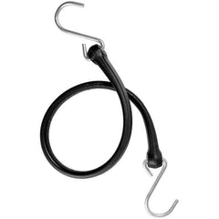 The Perfect Bungee - Heavy Duty Bungee Strap with Triangulated Galvanized S Hook - 24" OAL, Black - All Tool & Supply