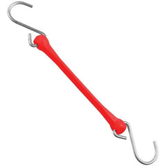 The Perfect Bungee - Heavy Duty Bungee Strap with Triangulated Galvanized S Hook - 12" OAL, Red - All Tool & Supply