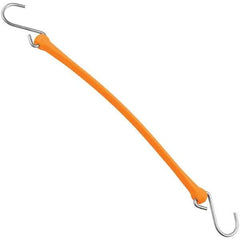 The Perfect Bungee - Heavy Duty Bungee Strap with Triangulated Galvanized S Hook - 18" OAL, Safety Orange - All Tool & Supply