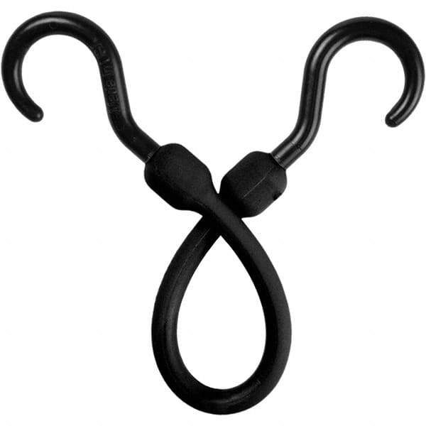 The Perfect Bungee - Bungee Cord with Molded Nylon Hook End - 12" OAL, Black - All Tool & Supply