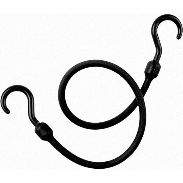 The Perfect Bungee - Bungee Cord with Molded Nylon Hook End - 24" OAL, Black - All Tool & Supply