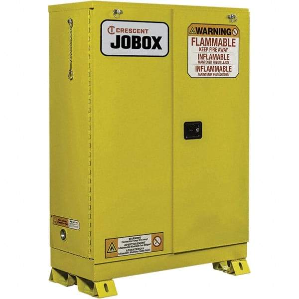 Jobox - Safety Cabinets   Hazardous Chemical Type: Flammable and Combustible Liquids    Color: Yellow - All Tool & Supply