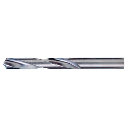 ‎#35 Dia. × 0.11″ Shank × 1-1/4″ Flute Length × 2-1/4″ OAL, 118°, Bright, 2xD Flute, Round Solid Carbide Drill