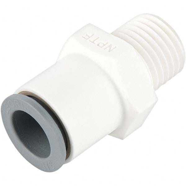 Parker - Plastic Push-To-Connect Tube Fittings Type: Male Connector Tube Outside Diameter (Inch): 1/4 x 3/8 - All Tool & Supply