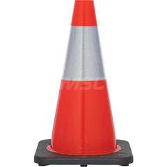 Orange Traffic Cone with Base &  Reflective Bands PVC Cone, Recycled PVC Base