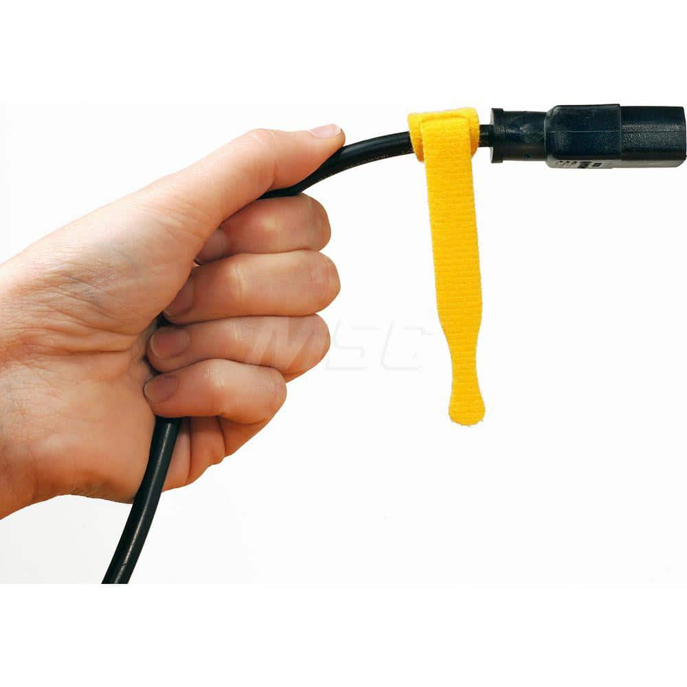 Cable Tie: 1.5″ Long, Black, Nylon & Polyethylene, Reusable