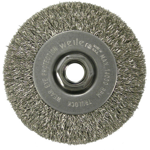 4″ Diameter-5/8″-11 Arbor Hole - Crimped Steel Wire Straight Wheel - All Tool & Supply