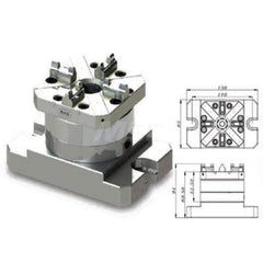 EDM Chucks; Chuck Size: 130mm x 85mm x 94mm; System Compatibility: Erowa ITS; Actuation Type: Pneumatic; Material: Stainless Steel; CNC Base: Yes; EDM Base: Yes; Clamping Force (N): 6000.00; Series/List: RHS ITS