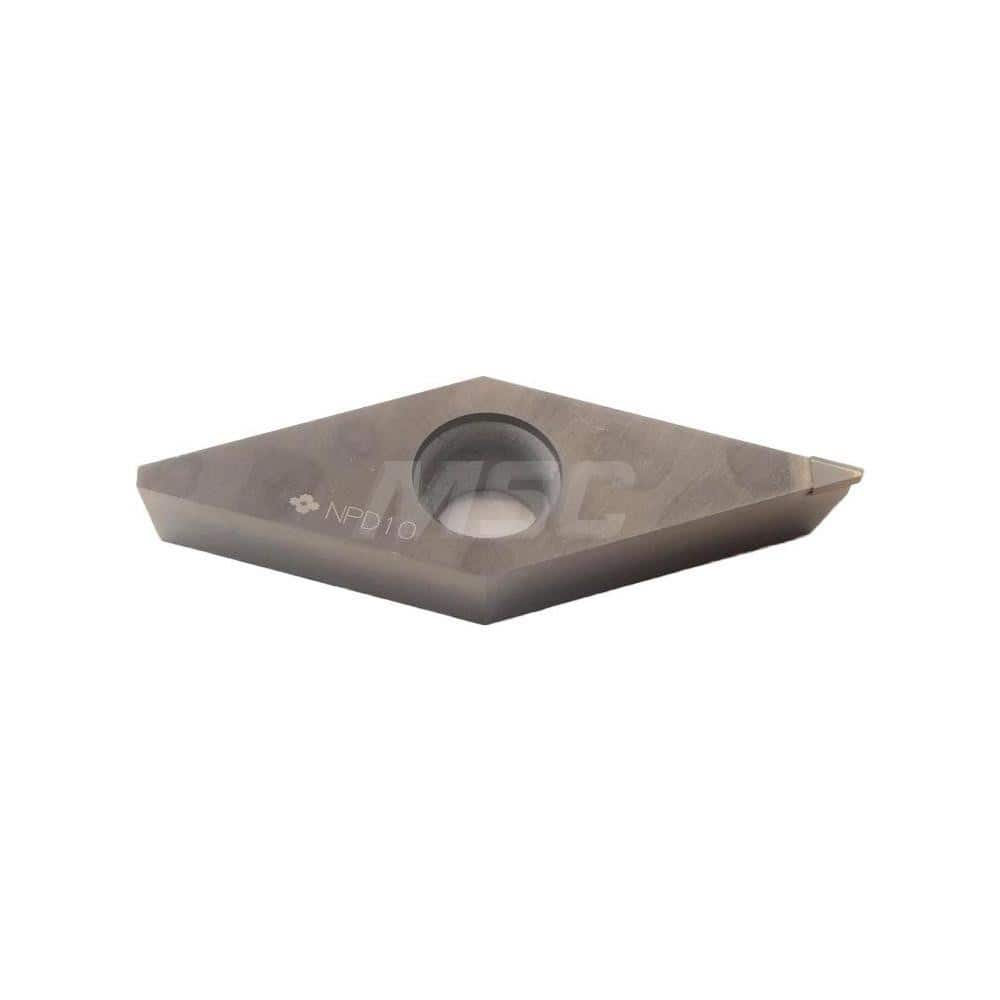 Turning Insert:  VCMA330.5RH NPD10,  Polycrystalline Diamond Uncoated Finish,  Neutral,  0.0866″ Long,  0.0079″ Corner Radius,  35.0 &deg N/A Diamond,  Series  NPD10