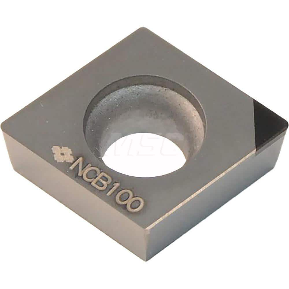 Turning Insert:  NUCCGA32.52 NCB100,  Cubic Boron Nitride Uncoated Finish,  Neutral,  0.0945″ Long,  0.0315″ Corner Radius,  80.0 &deg N/A Diamond,  Series  NCB100