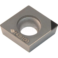 Turning Insert:  NUCCGA21.51 NCB100,  Cubic Boron Nitride Uncoated Finish,  Neutral,  0.0984″ Long,  0.0157″ Corner Radius,  80.0 &deg N/A Diamond,  Series  NCB100