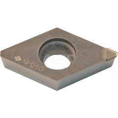 Turning Insert:  DCMA32.52RH NPD10,  Polycrystalline Diamond Uncoated Finish,  Neutral,  0.0669″ Long,  0.0315″ Corner Radius,  55.0 &deg N/A Diamond,  Series  NPD10