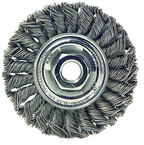 4" Diameter - M10 x 1.25 Arbor Hole - Knot Twist Steel Wire Straight Wheel - All Tool & Supply