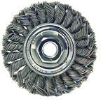 4" Diameter - 1/2-13" Arbor Hole - Knot Twist Steel Wire Straight Wheel - All Tool & Supply