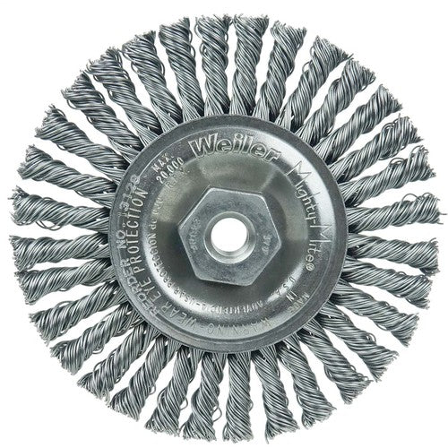 Mini Roughneck 4″ Stringer Bead Wheel, .020″ Steel Fill, 3/8″-24 UNF Nut - All Tool & Supply