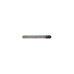 Chamfer Mill: 12 mm Dia, 4 Flutes, Solid Carbide, Corner Chamfer End 83 mm OAL, 12 mm Shank Dia, Nano-Si Coated