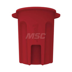 Trash Cans & Recycling Containers; Product Type: Trash Can; Container Capacity: 32 gal; Container Shape: Round; Lid Type: No Lid; Container Material: Plastic; Color: Red; Features: Integrated Handles Aids In Lifting Of Can & Improves Dumping Efficiency; R