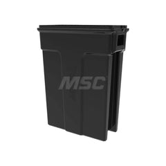 Trash Cans & Recycling Containers; Product Type: Trash Can; Container Capacity: 23 gal; Container Shape: Rectangle; Lid Type: No Lid; Container Material: Plastic; Color: Black; Features: Integrated Handles For Ease Of Use With Carrying & Transport; Ventin