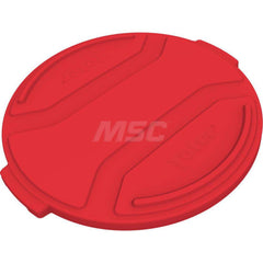 Trash Can & Recycling Container Lids; Lid Shape: Round; Lid Type: Flat; Container Shape: Round; Color/Finish: Red; For Use With: Trash Cans; Material: Plastic; Overall Length: 28.90; Lid Length (Inch): 28.90; Height (Decimal Inch): 1.7; Height (Inch): 1.7