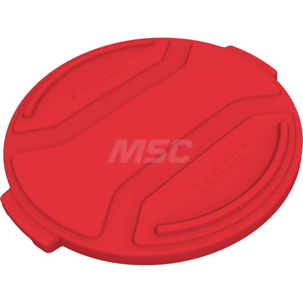 Trash Can & Recycling Container Lids; Lid Shape: Round; Lid Type: Flat; Container Shape: Round; Color/Finish: Red; For Use With: Trash Cans; Material: Plastic; Overall Length: 26.60; Lid Length (Inch): 26.60; Height (Decimal Inch): 1.8; Height (Inch): 1.8