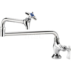 Industrial & Laundry Faucets; Type: Base Mount Faucet; Style: Base Mounted; Design: Base Mounted; Handle Type: Lever; Spout Type: Swing Spout/Nozzle; Mounting Centers: Single Hole; Spout Size: 12; Finish/Coating: Chrome Plated Brass; Type: Base Mount Fauc