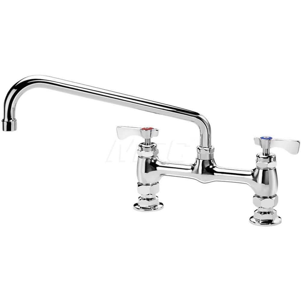 Industrial & Laundry Faucets; Type: Base Mount Faucet; Style: Base Mounted; Design: Base Mounted; Handle Type: Lever; Spout Type: Swing Spout/Nozzle; Mounting Centers: 8; Spout Size: 10; Finish/Coating: Chrome Plated Brass; Type: Base Mount Faucet