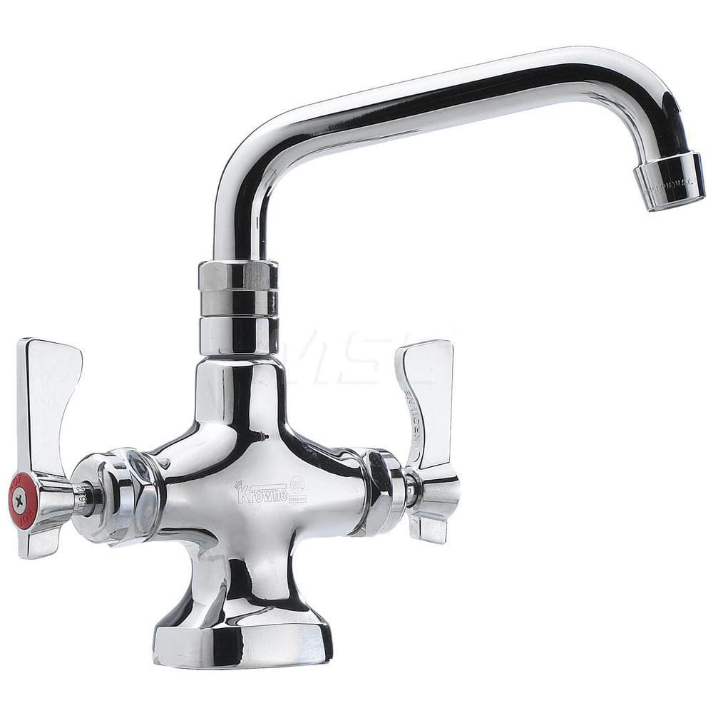 Industrial & Laundry Faucets; Type: Base Mount Faucet; Style: Base Mounted; Design: Base Mounted; Handle Type: Lever; Spout Type: Swing Spout/Nozzle; Mounting Centers: Single Hole; Spout Size: 6; Finish/Coating: Chrome Plated Brass; Type: Base Mount Fauce