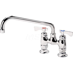 Industrial & Laundry Faucets; Type: Base Mount Faucet; Style: Base Mounted; Design: Base Mounted; Handle Type: Lever; Spout Type: Swing Spout/Nozzle; Mounting Centers: 4; Spout Size: 10; Finish/Coating: Chrome Plated Brass; Type: Base Mount Faucet