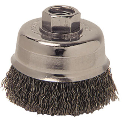 3″ Crimped Wire Cup Brush, .014″ Steel Fill, M14 × 2.0 Nut - All Tool & Supply