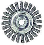 4" Diameter - 5/8-11" Arbor Hole - Knot Cable Twist Steel Wire Straight Wheel - All Tool & Supply