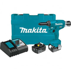 Makita - Cordless Riveters Fastener Type: Cordless Electric Riveter Closed End Rivet Capacity: All up to 3/16 - All Tool & Supply