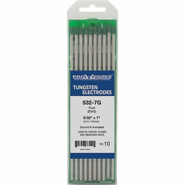 PRO-SOURCE - Tungsten Electrodes Type: Pure Diameter (Inch): 5/32 - All Tool & Supply