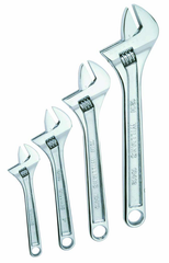 4 Piece Chrome Adjustable Wrench Set - All Tool & Supply