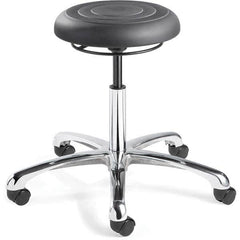 Bevco - Swivel & Adjustable Stools Type: Adjustable Backless Stool Base Type: Polished Aluminum Base - All Tool & Supply