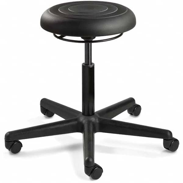 Bevco - Swivel & Adjustable Stools Type: Adjustable Backless Stool Base Type: Black Nylon Base - All Tool & Supply