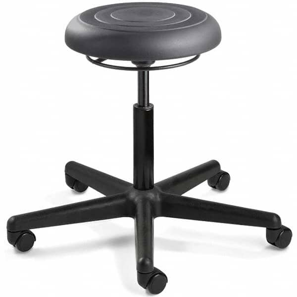 Bevco - Swivel & Adjustable Stools Type: Adjustable Backless Stool Base Type: Black Nylon Base - All Tool & Supply