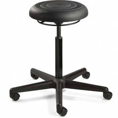 Bevco - Swivel & Adjustable Stools Type: Adjustable Backless Stool Base Type: Black Nylon Base - All Tool & Supply