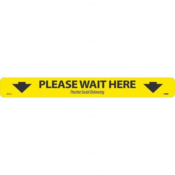 NMC - "Please Wait Here" Adhesive-Backed Floor Sign - All Tool & Supply